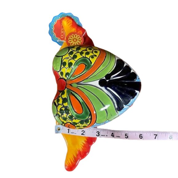 NWT Talavera Ceramic Clay Flying Heart With Wings Colorful Hand Crafted Mexico - Picture 16 of 16